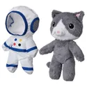 IKEA AFTONSPARV АФТОНСПАРВ, мягкая игрушка в костюме космонавта, кот, 28 см 605.515.36 фото thumb №2