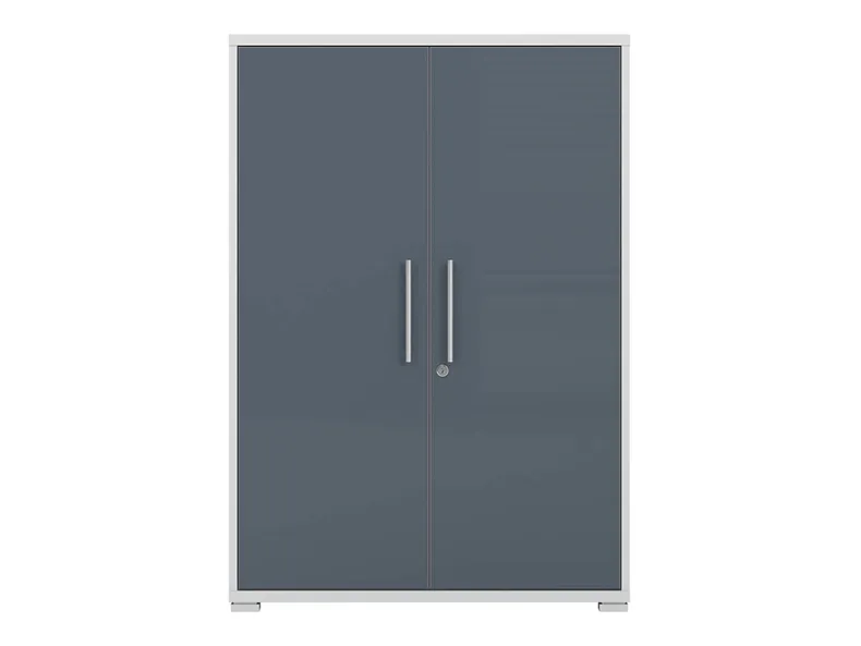 BRW Дводверна шафка для ключів Office Lux 79 см світло-сіре/графітове скло, світло-сіре/графітове скло REG2D/114-JSZ/GF фото №2