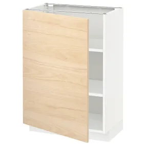 IKEA METOD МЕТОД, напольный шкаф с полками, белый / аскерсундский узор светлый ясень, 60x37 см 794.563.65 фото