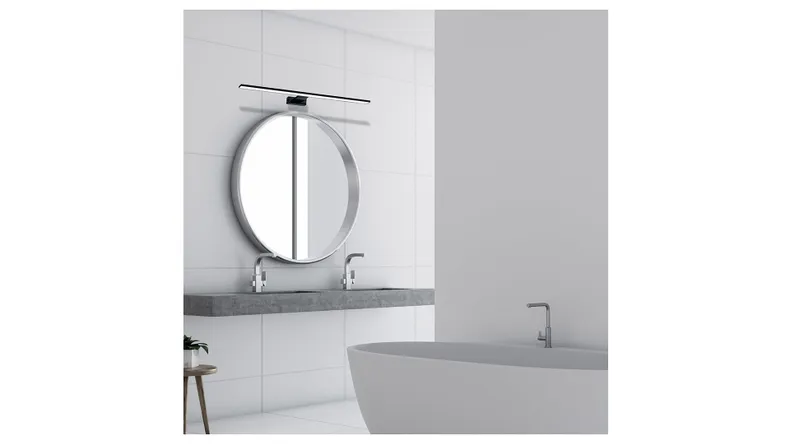 BRW Сяйво світлодіодний металевий настінний світильник для ванної кімнати чорний 086760 фото №5
