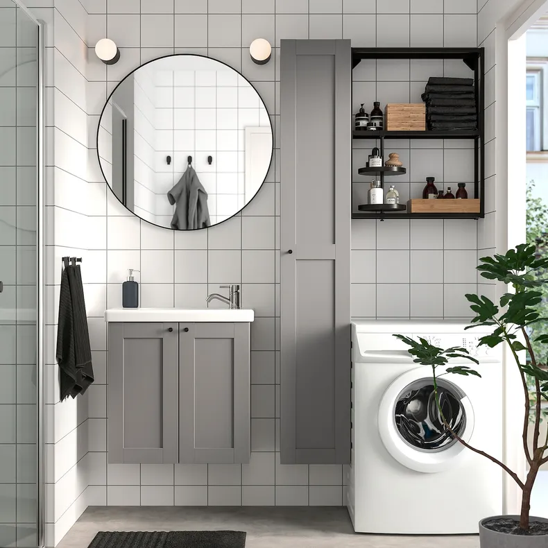 IKEA ENHET ЭНХЕТ, ванная, антрацит / серый каркас, 64x33x65 см 095.477.55 фото №3