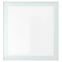 IKEA GLASSVIK ГЛАССВИК, стеклянная дверь, белое / светло-зеленое прозрачное стекло, 60x64 см 405.409.02 фото thumb №1