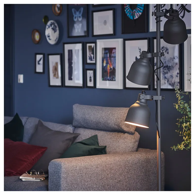 IKEA VIMLE ВІМЛЕ, 3-місний диван із кушеткою, з підголовником / Gunnared середньо-сірий 593.991.06 фото №3