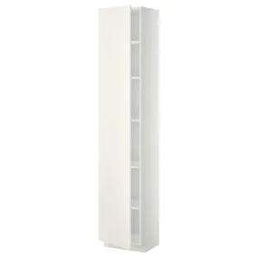 IKEA METOD МЕТОД, высокий шкаф с полками, белый / белый, 40x37x200 см 994.550.39 фото