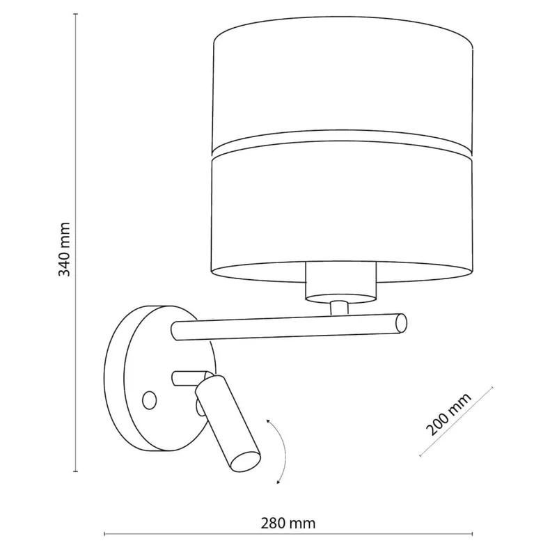 BRW Двойной гламурный настенный светильник для чтения Hilton 5361 TK Lighting 087809 фото №5