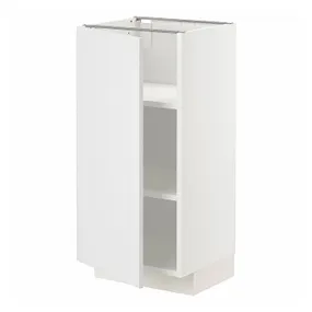 IKEA METOD МЕТОД, підлогова шафа з полицями, білий / стенсундський білий, 40x37 см 794.548.37 фото