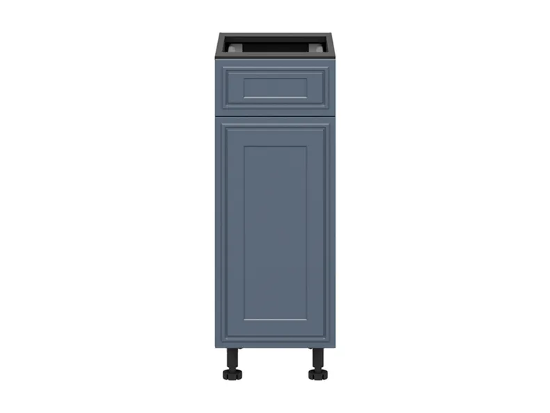 BRW Нижний кухонный шкаф Верди 30 см левый с ящиком бесшумного закрывания мистик матовый, черный/матовый FL_D1S_30/82_L/STB-CA/MIM фото №1