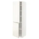 IKEA METOD МЕТОД, висока шафа із полицями / 2 дверцят, білий / Voxtorp високий глянець світло-бежевий, 60x60x200 см 294.625.47 фото thumb №1