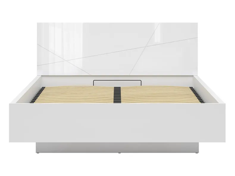 BRW Комплект: ліжко з підйомним механізмом та ламелями BRW FORN 160х200 см + матрац Mimas, білий глянець LOZ/160/B+MIMAS-BIP фото №2