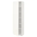IKEA METOD МЕТОД, висока шафа із полицями, білий / ВАЛЛЬСТЕНА білий, 60x37x200 см 695.073.13 фото thumb №1