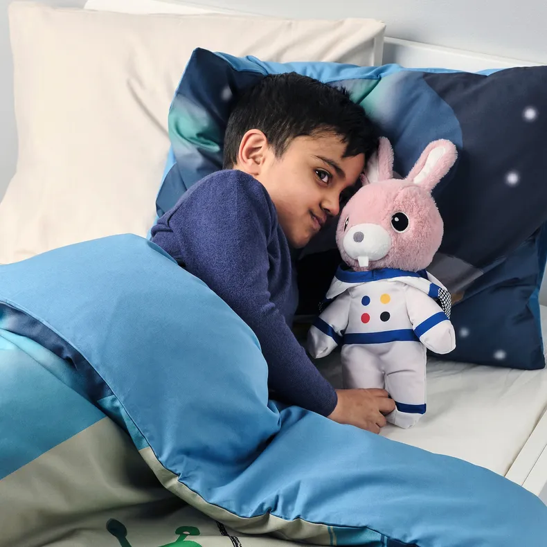 IKEA AFTONSPARV АФТОНСПАРВ, мягкая игрушка в костюме космонавта, кролик, 28 см 705.515.31 фото №3