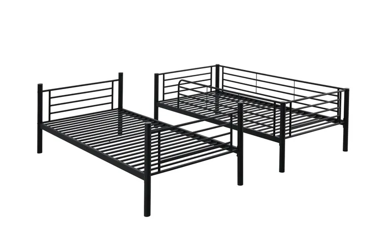 Двухъярусная кровать раскладывается на 2 односпальных кровати HALMAR BUNKY 90x200 см черный фото №2