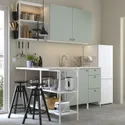 IKEA ENHET ЭНХЕТ, угловая кухня, белый / бледный серо-зеленый 594.992.19 фото thumb №2