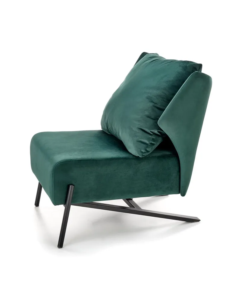 Кресло мягкое HALMAR Victus темно-зеленый/черный фото №6