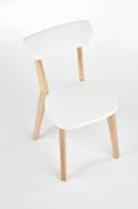 Кухонний стілець HALMAR BUGGI натуральний/білий фото thumb №8