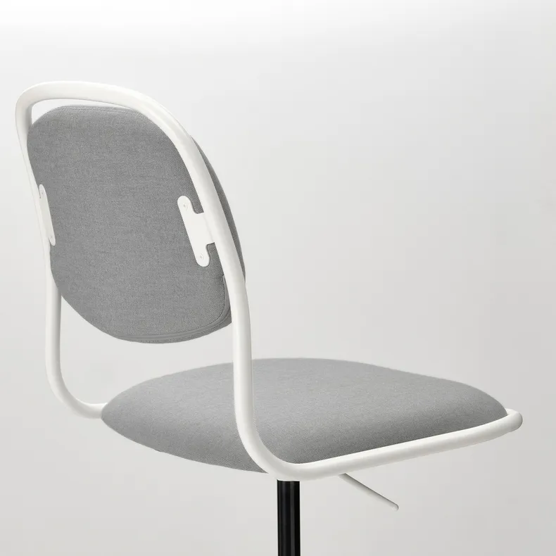 IKEA ÖRFJÄLL ОРФЬЄЛЛЬ, обертовий стілець, білий / ВІССЛЕ світло-сірий 494.160.12 фото №5