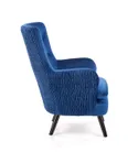 Кресло мягкое HALMAR RAVEL темно-синий/черный фото thumb №4