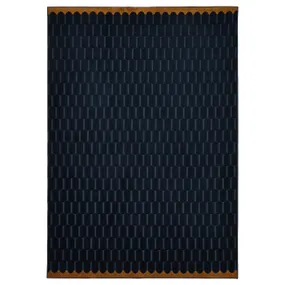 IKEA NÖVLING НЕВЛІНГ, килим, короткий ворс, темно-синій / жовто-коричневий, 200x300 см 505.329.92 фото