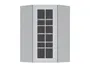 BRW Верхний кухонный шкаф Верди 60 см угловой левый с дисплеем светло-серый матовый, греноловый серый/светло-серый матовый FL_GNWU_60/95_LV-SZG/JSZM фото