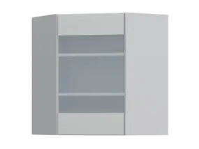 BRW Угловой правый кухонный шкаф Top Line 60 см с витриной светло-серый матовый, греноловый серый/светло-серый матовый TV_GNWU_60/72_PV-SZG/BRW0014 фото