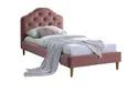 Кровать односпальная бархатная SIGNAL CHLOE VELVET, Bluvel 52 - античный розовый, 90x200 см фото thumb №1