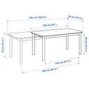 IKEA STRANDTORP СТРАНДТОРП / ODGER ОДГЕР, стіл+4 стільці, коричневий / антрацит, 150 / 205 / 260x95 см 193.886.47 фото thumb №4