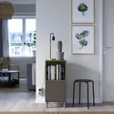 IKEA EKET ЭКЕТ, комбинация шкафов с ножками, темно-серый серый / зеленый / металл, 35x35x80 см 195.217.12 фото thumb №3