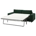IKEA VIMLE ВІМЛЕ, 2-місний диван-ліжко, з широкими підлокітниками/Djuparp темно-зелений 595.372.64 фото thumb №1