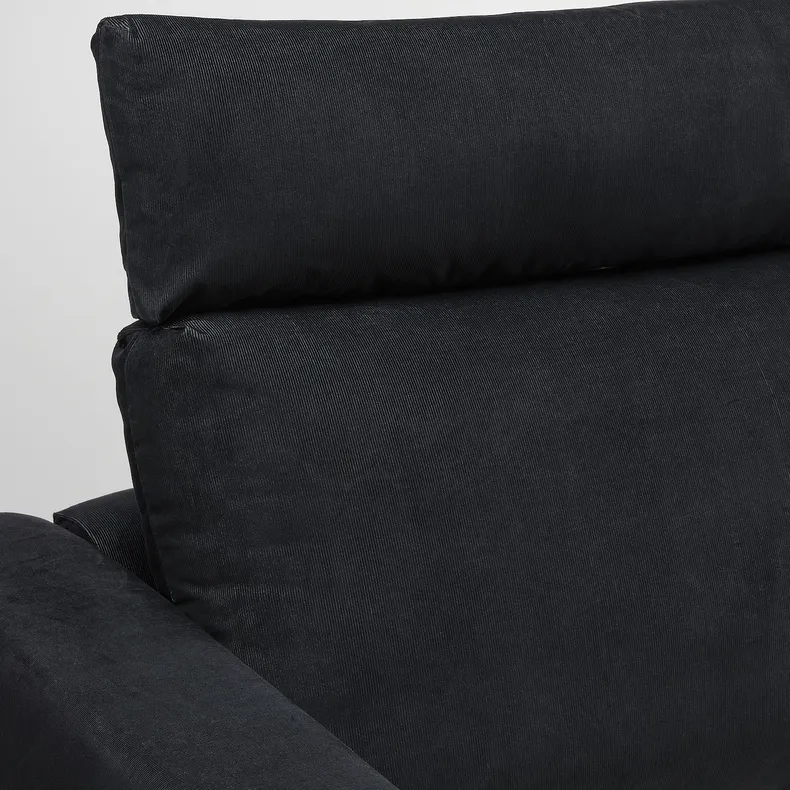IKEA VIMLE ВИМЛЕ, 3-местный диван с козеткой, с подголовником Саксемара / черно-синий 293.991.36 фото №5