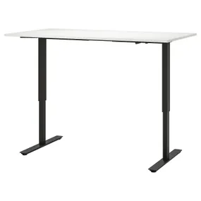 IKEA TROTTEN ТРОТТЕН, стіл регульований, білий/антрацит, 160x80 см 594.295.99 фото