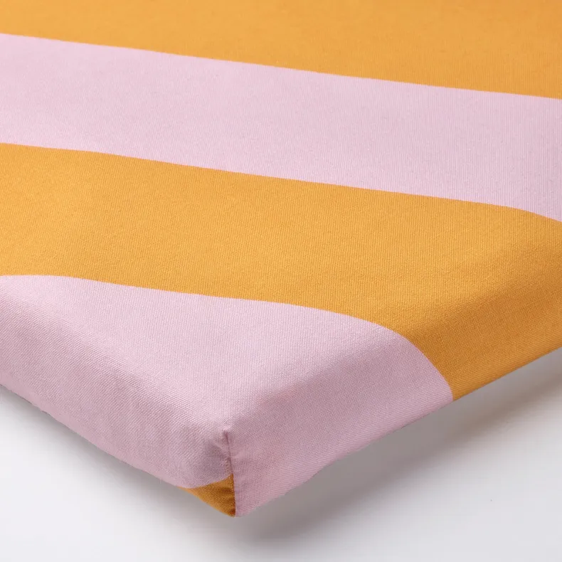 IKEA BÄNKKAMRAT БЕНККАМРАТ, подушка на лавку, рожевий / жовтий, 90x50x3 см 805.758.38 фото №4