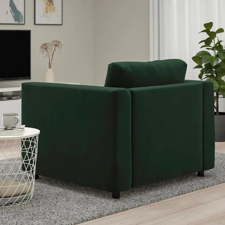 IKEA VIMLE ВИМЛЕ, кресло, Джупарп темно-зеленый 994.771.40 фото №3