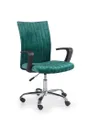 Крісло комп'ютерне офісне обертове HALMAR DORAL, зелений оксамит фото