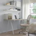 IKEA TROTTEN ТРОТТЕН, письменный стол, бежевый / белый, 140x80 см 994.342.59 фото thumb №10