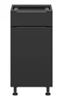 BRW Кухонный шкаф Sole L6 40 см левосторонний с ящиком soft-close черный матовый, черный/черный матовый FM_D1S_40/82_L/STB-CA/CAM фото