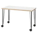 IKEA LAGKAPTEN ЛАГКАПТЕН / KRILLE КРІЛЛЕ, письмовий стіл, білий антрацит / чорний, 120x60 см 295.097.24 фото thumb №1
