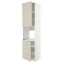 IKEA METOD МЕТОД, висока шафа для дух, 2 дверцят / пол, білий / хавсторпський бежевий, 60x60x240 см 594.605.99 фото