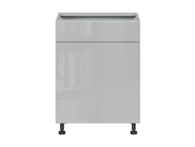 BRW Top Line кухонный базовый шкаф 60 см правый с ящиком серый глянцевый, серый гранола/серый глянец TV_D1S_60/82_P/SMB-SZG/SP фото