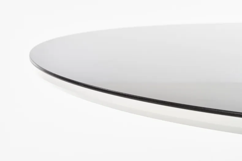 Стіл кухонний круглий HALMAR AVELAR 120x120 см, стільниця - чорна/біла, ніжки - чорні фото №7