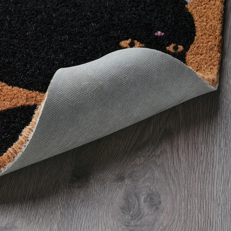 IKEA VÄGTYP ВЕГТЮР, килимок під двері, чорний/натуральний кіт, 40x60 см 705.825.37 фото №3