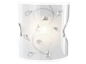 BRW Настенный светильник Бордовое стекло серебро 047121 фото