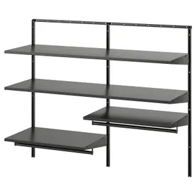 IKEA BOAXEL БОАКСЕЛЬ, гардероб, комбінація, антрацит, 125x40x101 см 495.489.70 фото