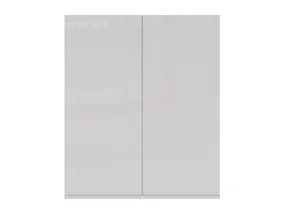 BRW Шкаф кухонный верхний Sole 80 см с отводом двухдверный светло-серый глянец, альпийский белый/светло-серый глянец FH_GC_80/95_L/P-BAL/XRAL7047 фото