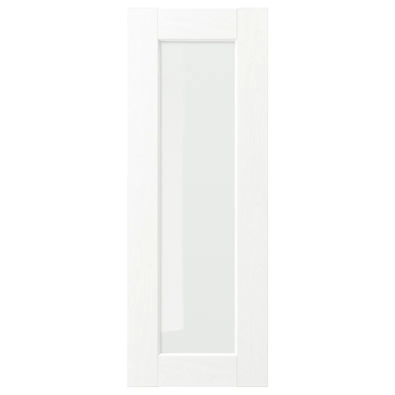 IKEA ENKÖPING ЭНЧЁПИНГ, стеклянная дверь, белая имитация дерева, 30x80 см 005.057.88 фото №1