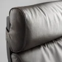 IKEA POÄNG ПОЭНГ, кресло с табуретом для ног, черно-коричневый / Глосе темно-коричневый 595.510.71 фото thumb №4