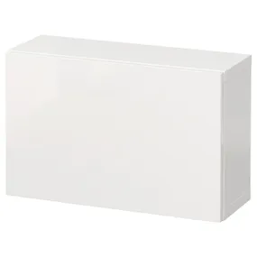 IKEA BESTÅ БЕСТО, комбинация настенных шкафов, белый / Сельсвикен глянцевый / белый, 60x22x38 см 594.292.26 фото