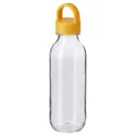 IKEA FORMSKÖN ФОРМШЕН, пляшка для води, прозоре скло/жовтий, 0.5 л 704.972.28 фото thumb №1