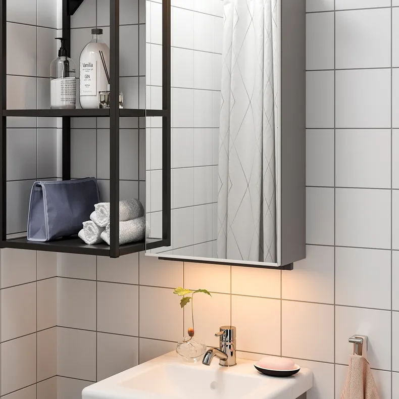 IKEA SILVERGLANS СИЛВЕРГЛАНС, светодиодная подсветка для ванной, Антрацит может быть затемнен, 40 см 305.286.70 фото №3
