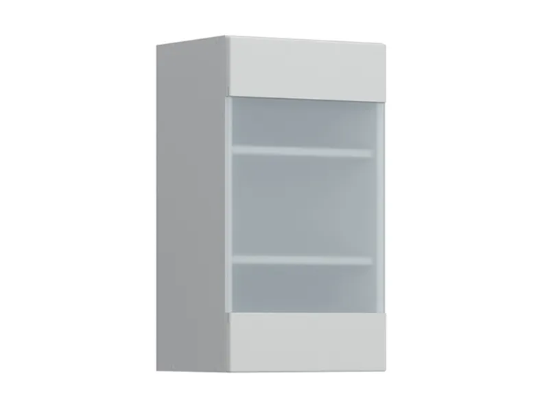 Кухонна шафа BRW Top Line 40 см права з дисплеєм світло-сіра матова, гренола сірий/світло-сірий матовий TV_G_40/72_PV-SZG/BRW0014 фото №2