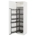 IKEA METOD МЕТОД, высокий шкаф с выдвижным модулем, белый / светло-серый, 60x60x220 см 894.720.15 фото thumb №1